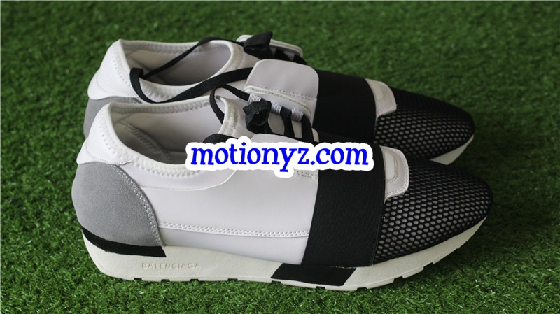 Balenciaga Race Runner Trainers White Black